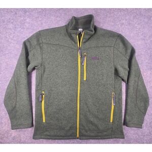 Stio Wilcox Fleece Jacket Mens Large Green Heather Full Zip Sweater Fleece